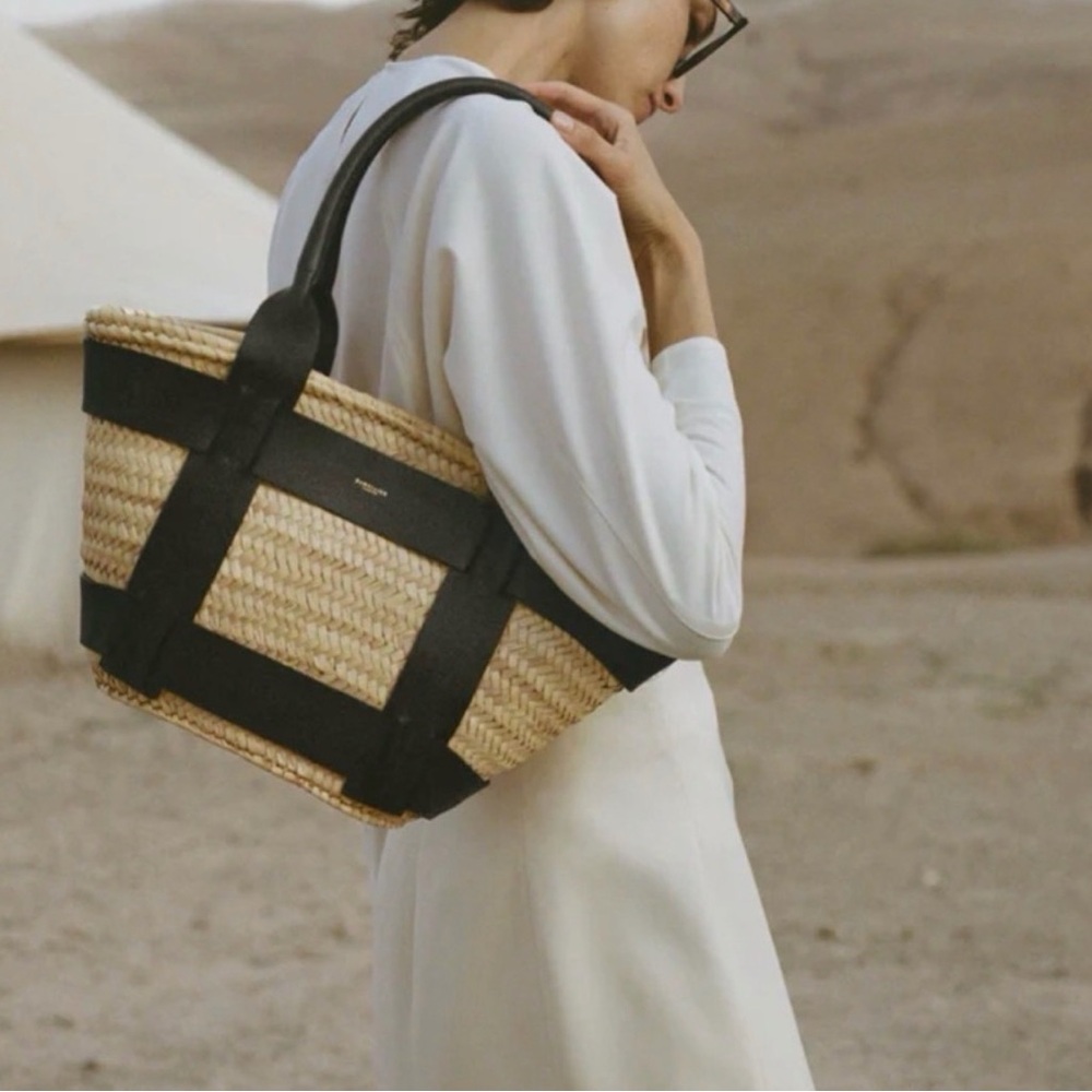 DeMellier Santorini Raffia Tote Bag - Picture 6 of 6